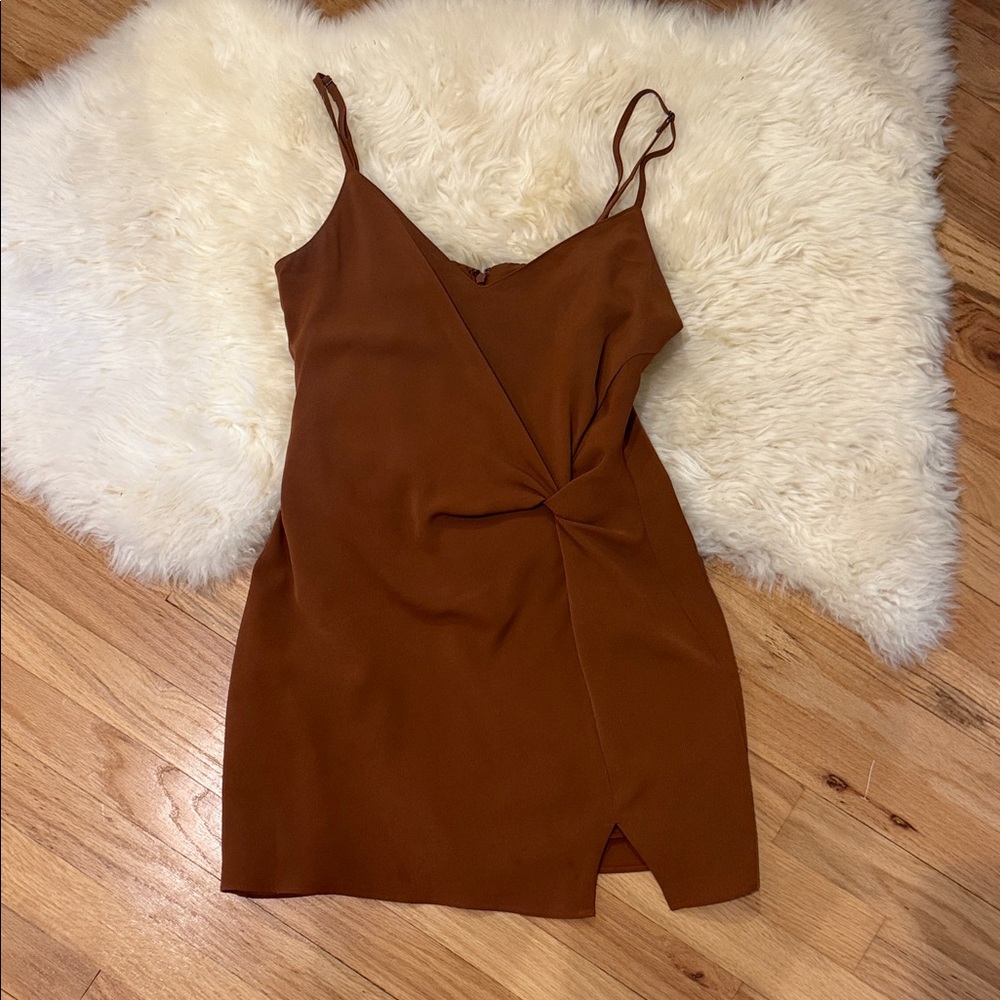 Abercrombie & Fitch brown twist Mini Dress